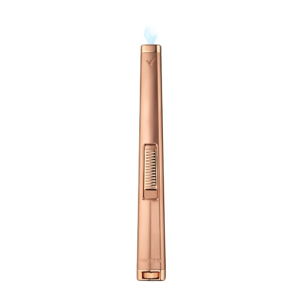 Colibri Aura Jet flame Candle Luxury Finish Metal Finish Long Shape Extended Reach Flat Flame Wide Windproof Gold